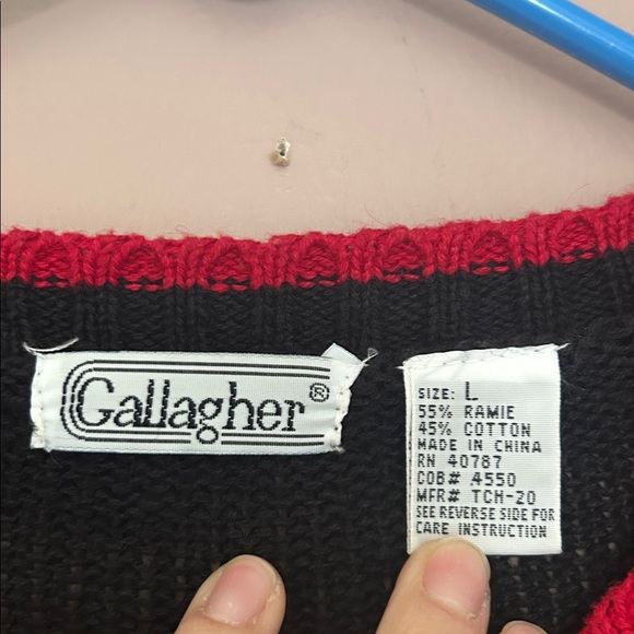 Vintage 90s Teachercore School Motif Novelty Knit Sweater Cardigan Size L - Picture 4 of 12